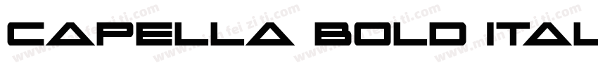 Capella Bold Italic BoldItalic字体转换